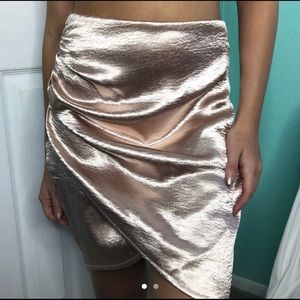 Champagne Pink shiny skirt